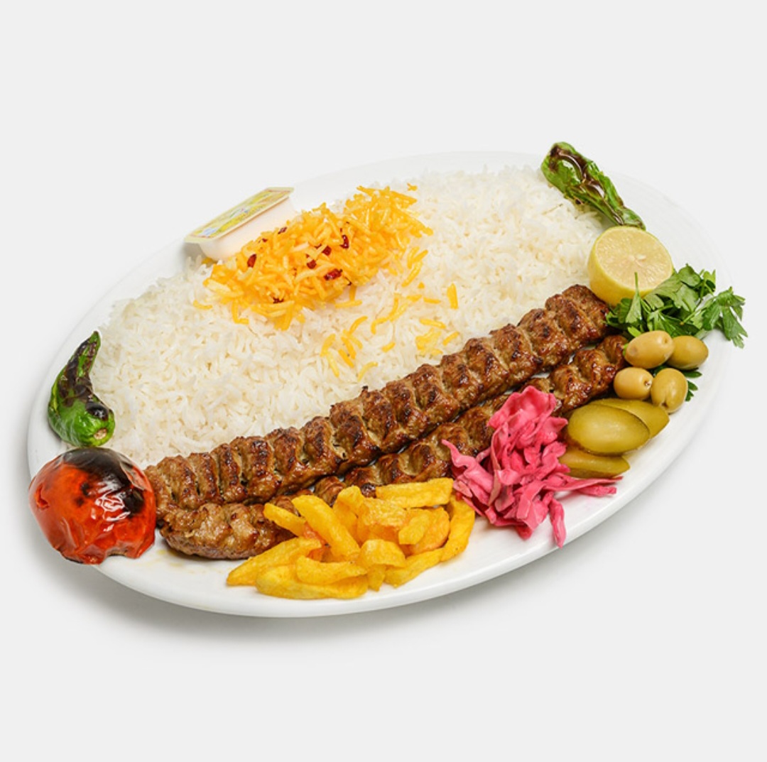  عکس چلو کباب کوبيده مرغي(ايراني)