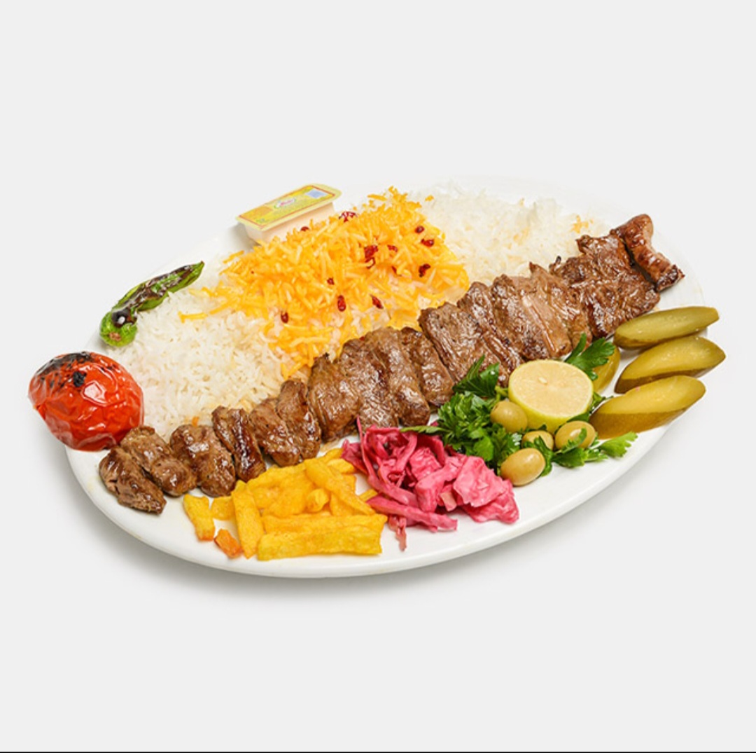  عکس چلو کباب چنجه(ايراني)
